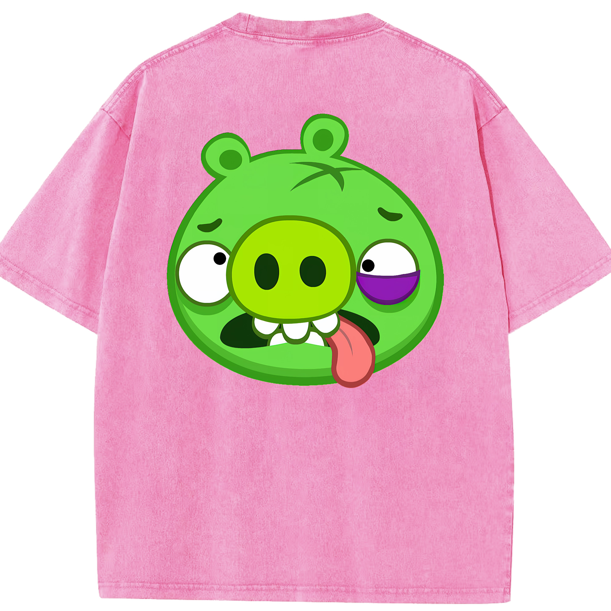 （画像用） Angry Birds アングリーバード 綿100% ヴィンテージ風 半袖Tシャツ（背面プリント）